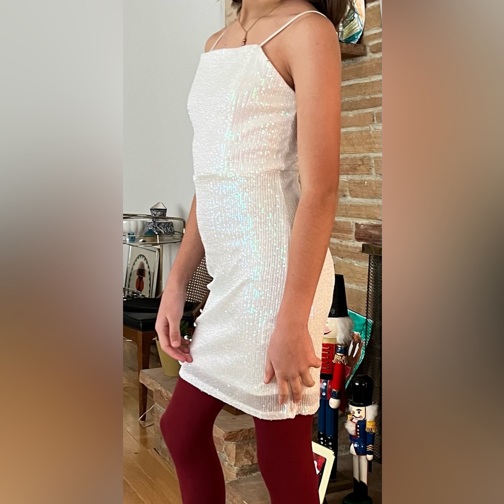 Sequin mini dress size Small, adjustable straps